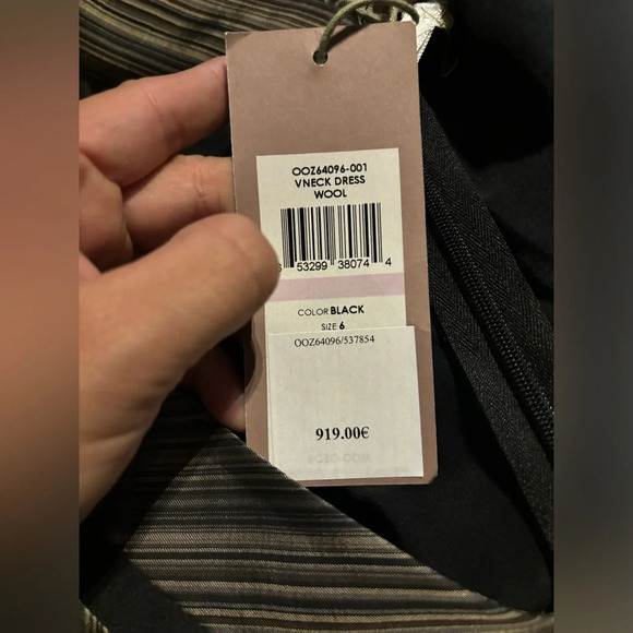 NWT MAX AZRIA Designer Black V Sleeveless Maxi Dress 6 - Picture 5 of 5